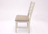White Skempton 7 Piece Dining Set by Ashley Furniture Showing the Chair Side View | Home Furniture Plus Bedding