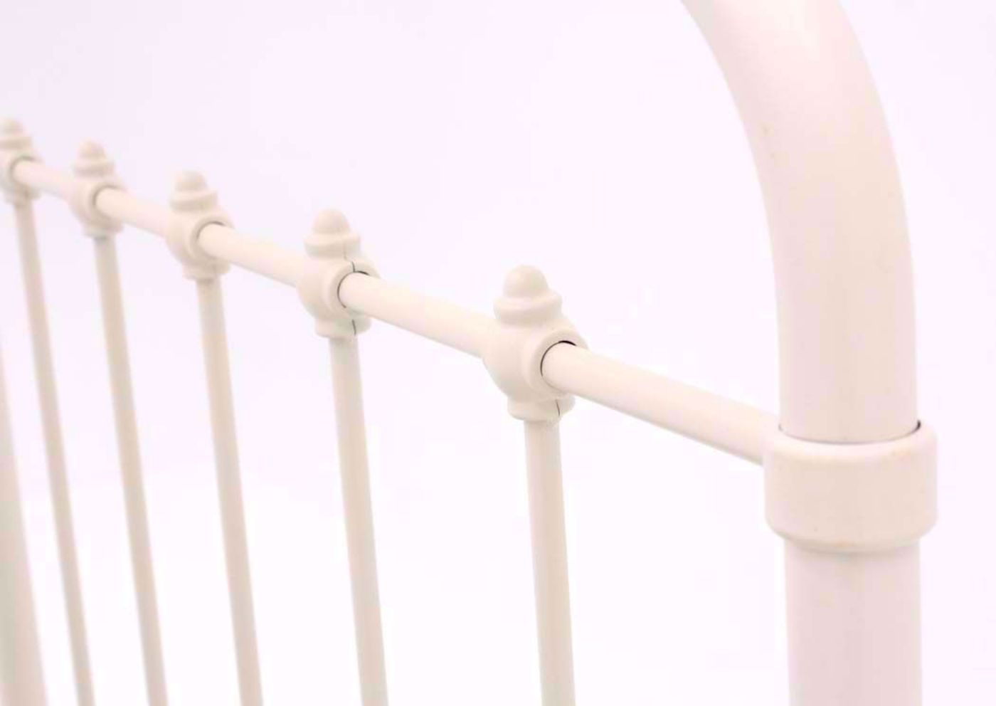 White Iron Style Jourdan Creek Twin Bed Showing a Close Up of the Headboard Details | Home Furniture Plus Bedding