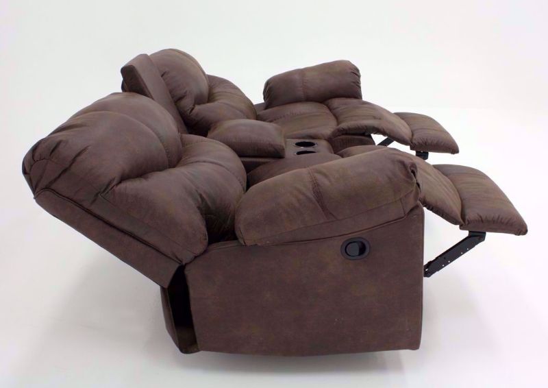 Side View with Dual Recliners Open on the Alzena Reclining Loveseat by Ashley Furniture | Home Furniture Plus Bedding