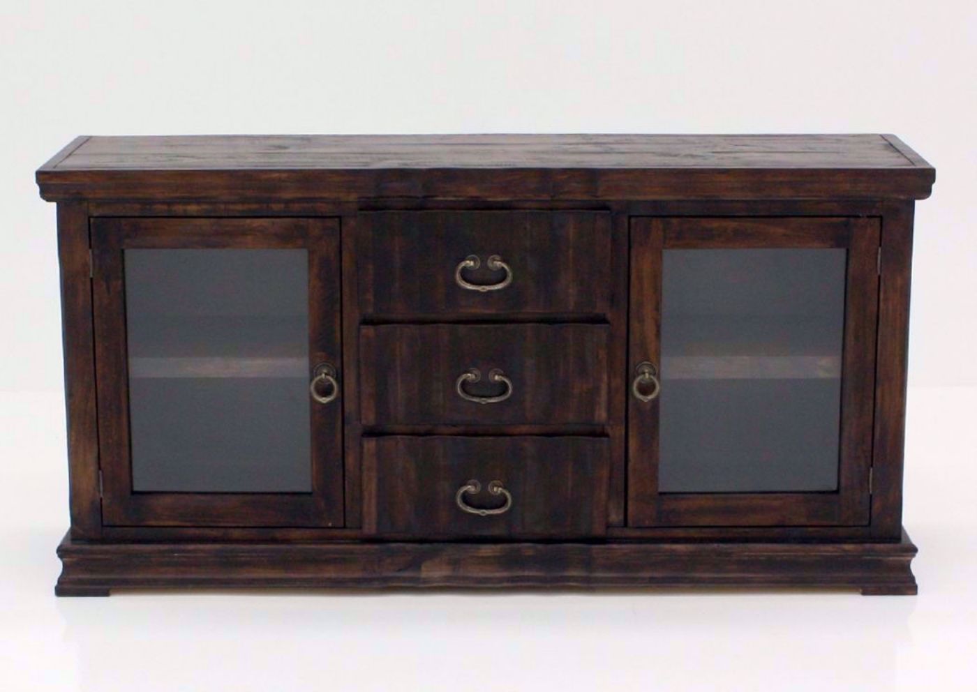 Brown Grand Rustic TV Stand 64 Inch Facing Front | Home Furniture Plus Mattress