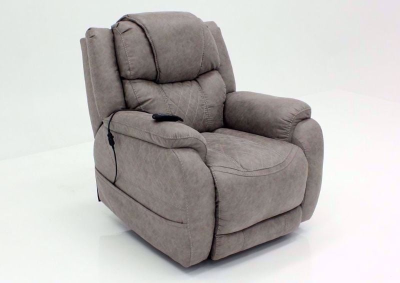 Soft Brown Daytona POWER Recliner at an Angle | Home Furniture Plus Bedding