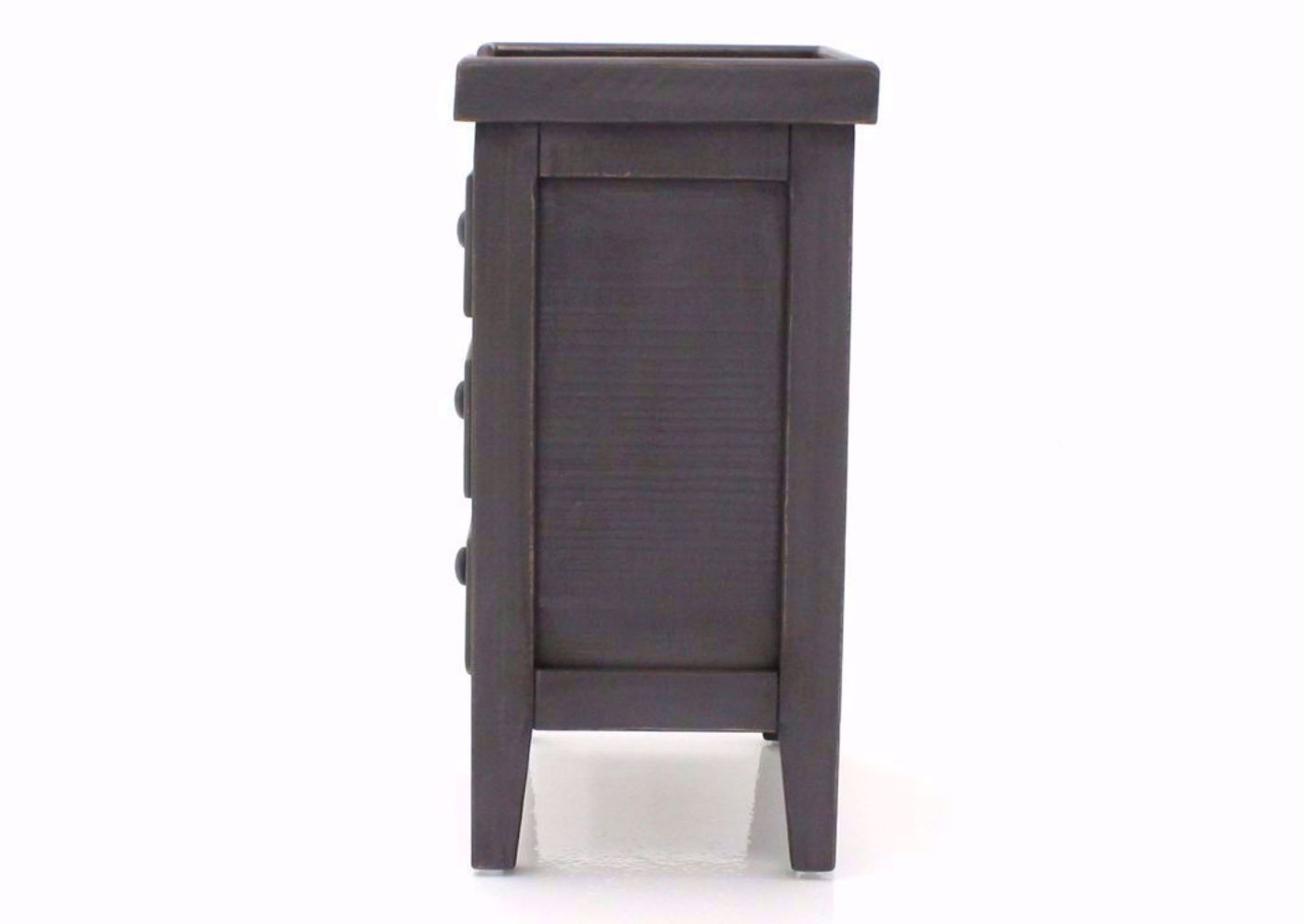 Gray Chatham 3 Drawer End Table Side View | Home Furniture Plus Bedding