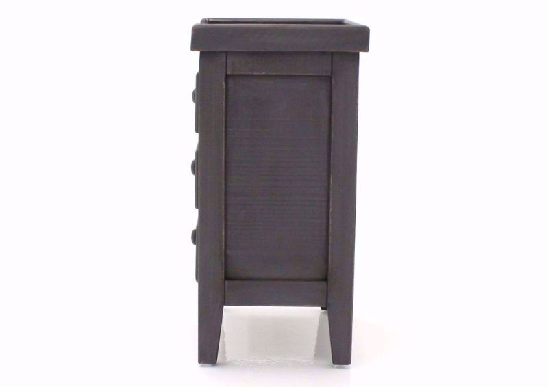 Gray Chatham 3 Drawer End Table Side View | Home Furniture Plus Bedding
