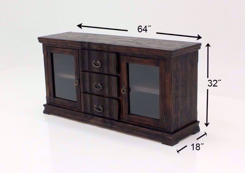 Brown Grand Rustic TV Stand 64 Inch Dimensions | Home Furniture Plus Mattress