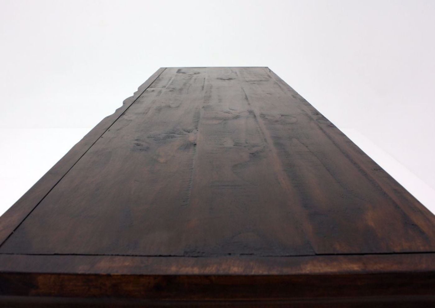 Brown Grand Rustic TV Stand 72 Inch Showing the Cabinet Top Detail | Home Furniture Plus Mattress