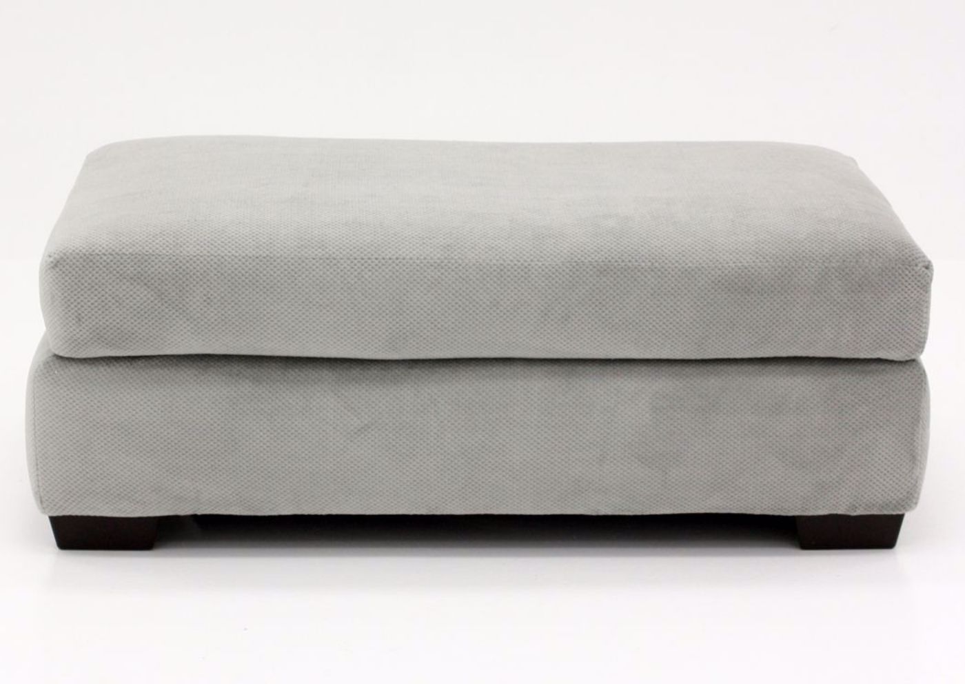 Cooper Ottoman, Platinum Gray, Front Facing | Home Furniture Plus Bedding