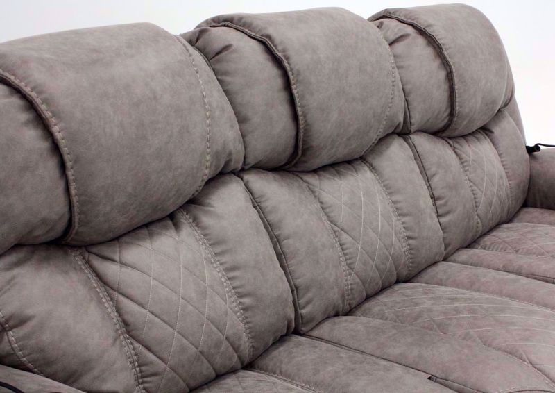 Soft Brown Daytona POWER Reclining Sofa Showing the Seat Back | Home Furniture Plus Bedding