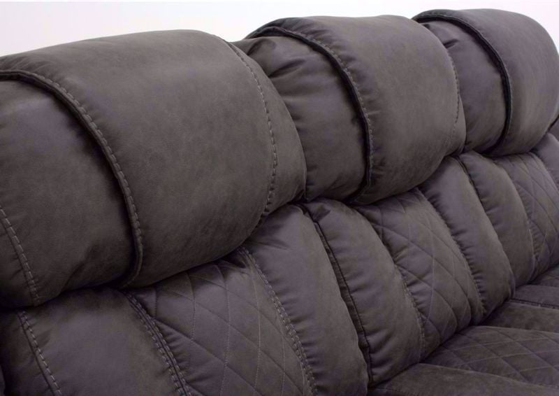 Steel Gray Daytona POWER Reclining Sofa Showing the Seat Back | Home Furniture Plus Bedding