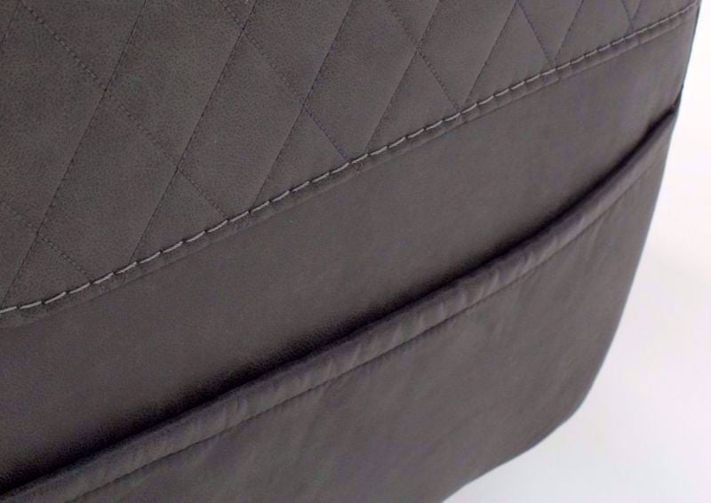 Steel Gray Daytona POWER Reclining Loveseat Side Pocket View | Home Furniture Plus Bedding