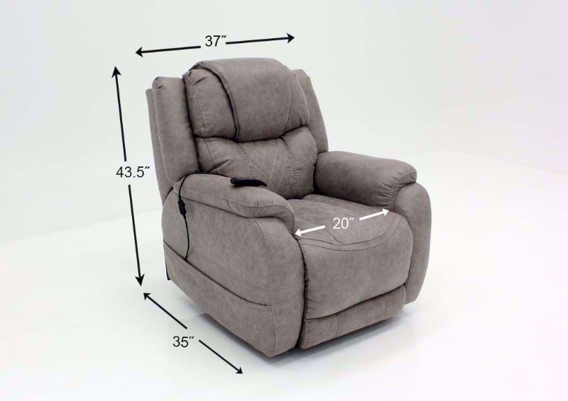 Soft Brown Daytona POWER Recliner Dimensions | Home Furniture Plus Bedding