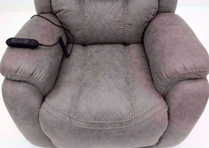 Soft Brown Daytona POWER Recliner Seat Detail | Home Furniture Plus Bedding