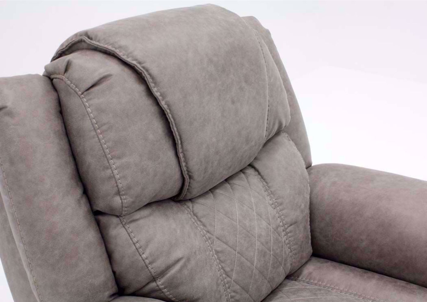 Soft Brown Daytona POWER Recliner Seat Back Detail | Home Furniture Plus Bedding