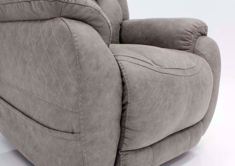 Soft Brown Daytona POWER Recliner Showing the Chaise Closed | Home Furniture Plus Bedding