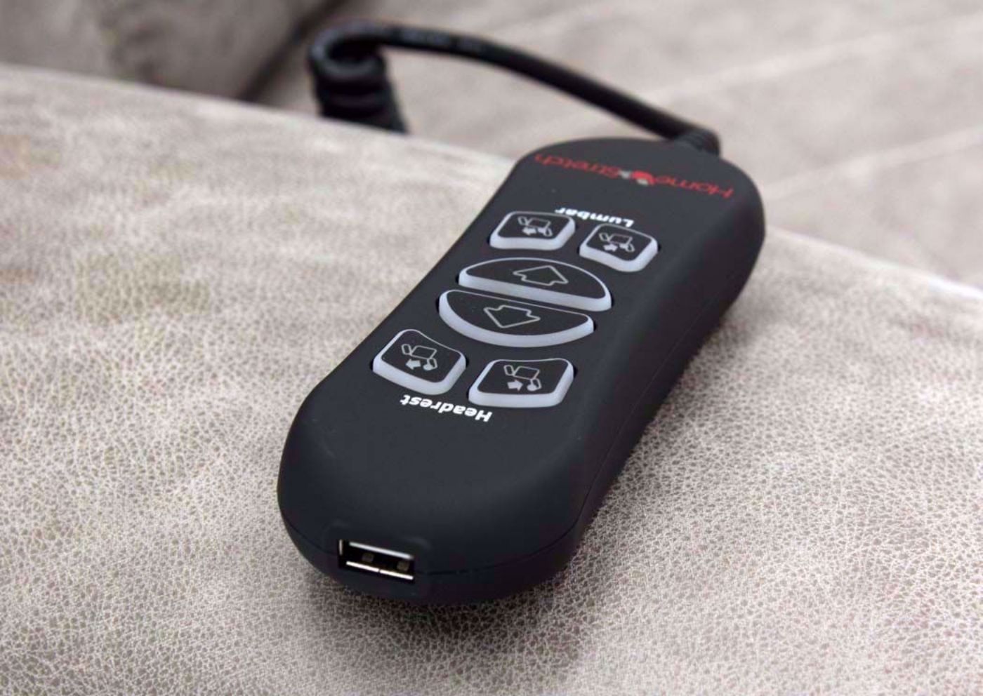 Soft Brown Daytona POWER Recliner Remote Control Detail | Home Furniture Plus Bedding