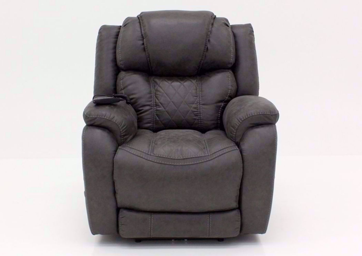 Steel Gray Daytona POWER Recliner, Front Facing | Home Furniture Plus Bedding