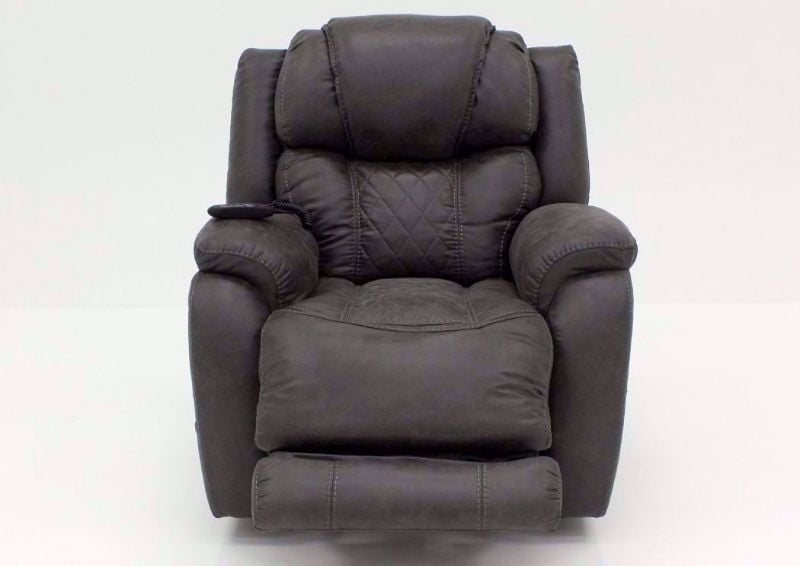 Steel Gray Daytona POWER Recliner,  Front Facing with the Chaise Open Slightly | Home Furniture Plus Bedding