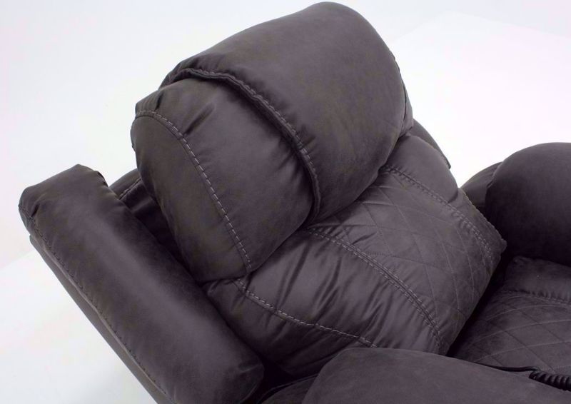 Steel Gray Daytona POWER Recliner Showing the Seat Back | Home Furniture Plus Bedding