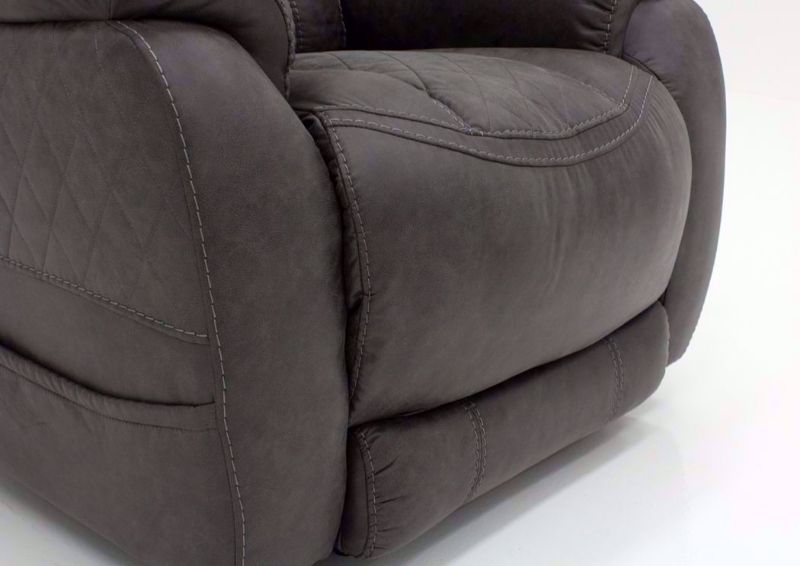 Steel Gray Daytona POWER Recliner Showing the Chaise Closed | Home Furniture Plus Bedding