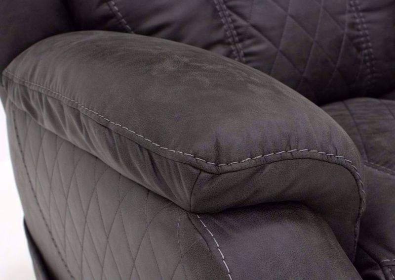 Steel Gray Daytona POWER Recliner Pillow Arm Detail | Home Furniture Plus Bedding