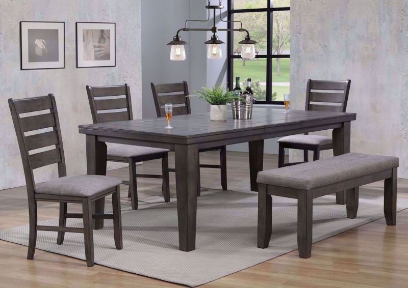 Dark Gray Bardstown Dining Table Set in a Room Setting | Home Furniture Plus Mattress