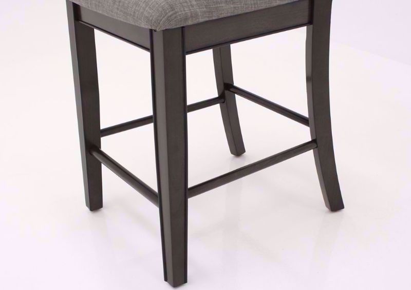 Dark Gray Fulton Counter Height Dining Set Showing the Barstool Legs | Home Furniture Plus Bedding