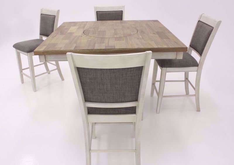 Rustic White Fulton Dining Set Showing the Side View | Home Furniture Plus Bedding