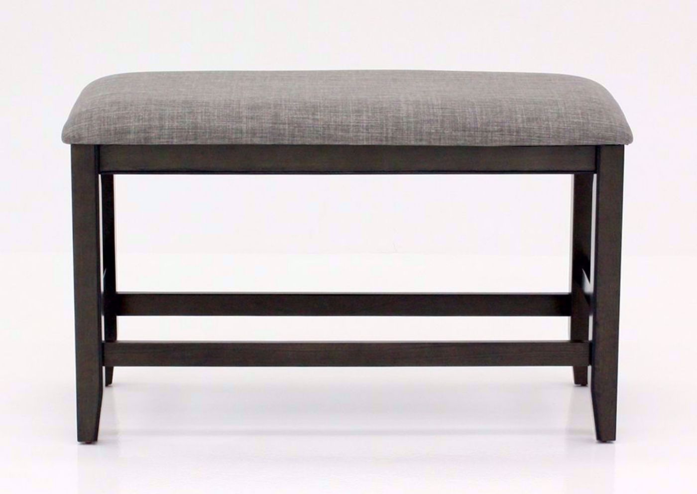 Warm Gray Fulton Pub-Style Bench Facing Front | Home Furniture Plus Mattress