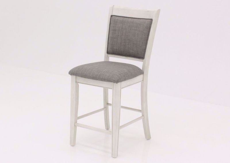 Rustic White Fulton 24" Barstool at an Angle | Home Furniture Plus Mattress