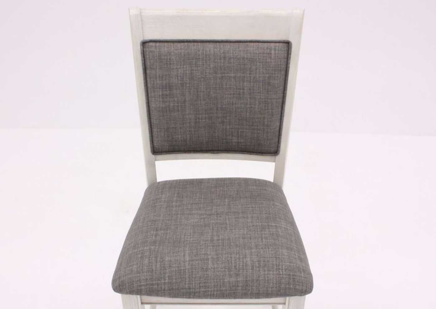 Rustic White Fulton 24" Barstool Facing Front Closer View | Home Furniture Plus Mattress