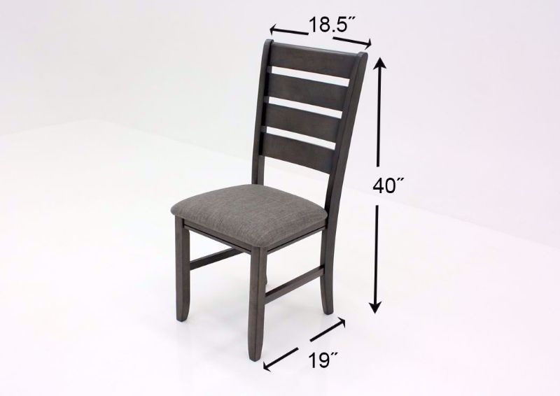 Dark Gray Bardstown Chair Dimensions | Home Furniture Plus Mattress