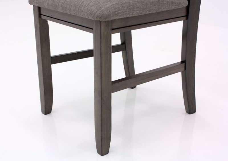 Dark Gray Bardstown Chair Showing the Wood Leg Detail | Home Furniture Plus Mattress