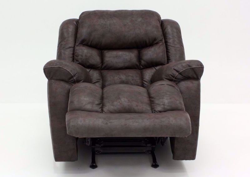 Dark Brown Wrangler Recliner, Front Facing in a Reclined Position | Home Furniture Plus Bedding