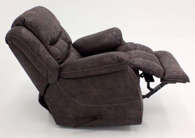 Dark Brown Wrangler Recliner, Side View in a Reclined Position | Home Furniture Plus Bedding