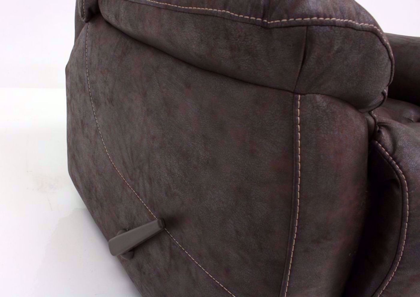 Dark Brown Wrangler Recliner Showing the Side and Reclining Lever | Home Furniture Plus Bedding