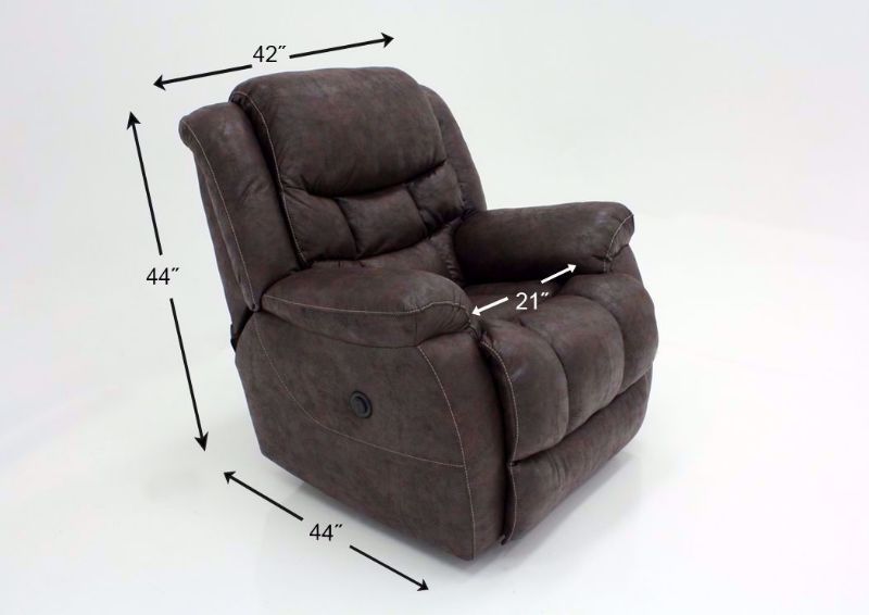 Dark Brown Wrangler POWER Recliner Dimensions | Home Furniture Plus Bedding