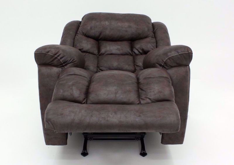 Dark Brown Wrangler POWER Recliner, Front Facing in a Fully Reclined Position | Home Furniture Plus Bedding