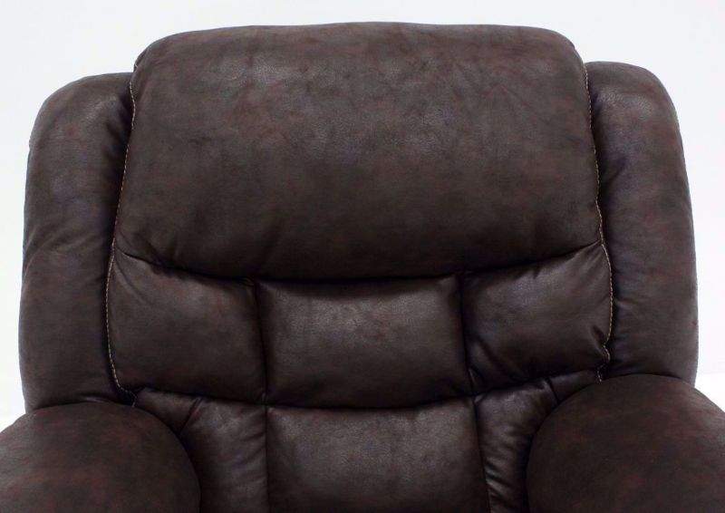 Dark Brown Wrangler POWER Recliner Showing the Seat Back | Home Furniture Plus Bedding