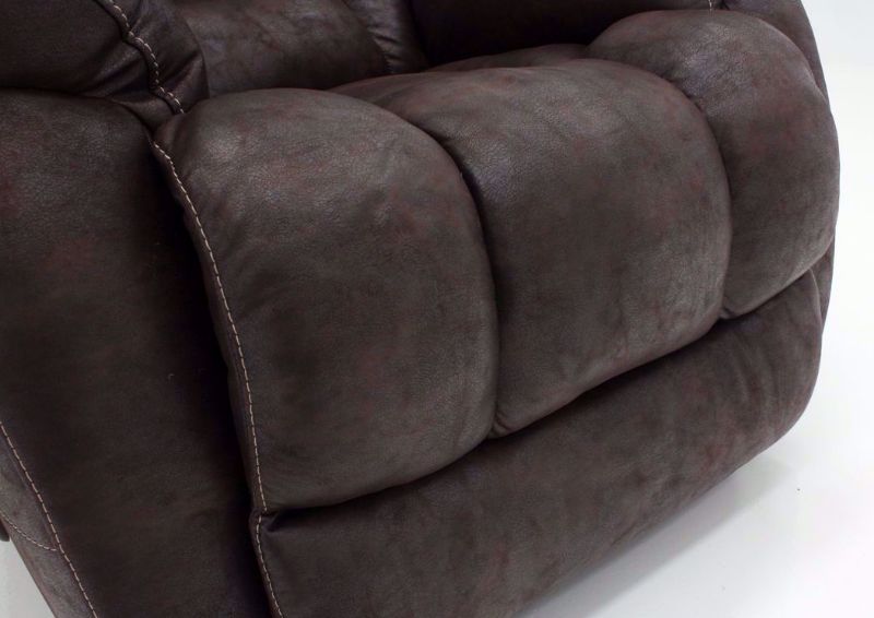 Dark Brown Wrangler Recliner Showing the Chaise in a Closed Position | Home Furniture Plus Bedding