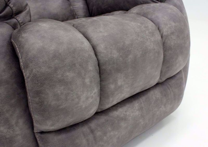 Pewter Wrangler Recliner Showing the Chaise in a Closed Position | Home Furniture Plus Bedding