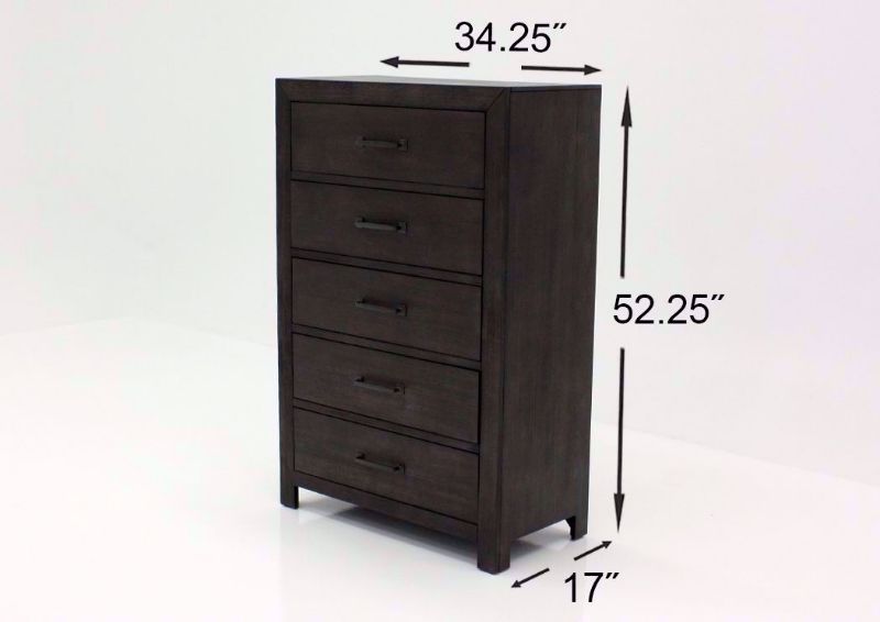 Dark Brown Shelby Chest of Drawers Dimensions | Home Furniture Plus Bedding