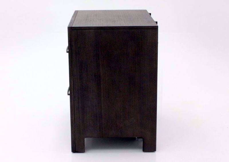 Dark Brown Shelby Nightstand Showing the Side View | Home Furniture Plus Mattress