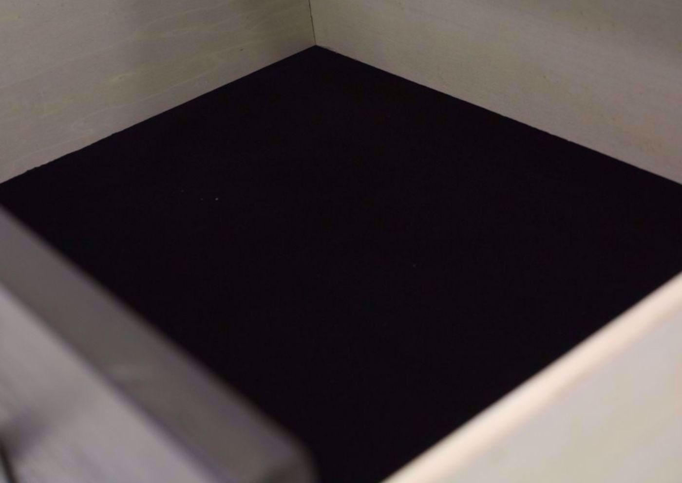 Dark Brown Shelby Nightstand Showing the Felt Lined Drawer Interior | Home Furniture Plus Mattress