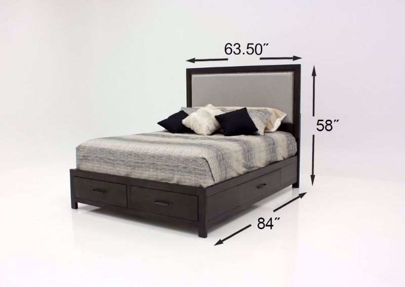 Chocolate Brown Shelby Queen Size Bed Dimensions | Home Furniture Plus Bedding