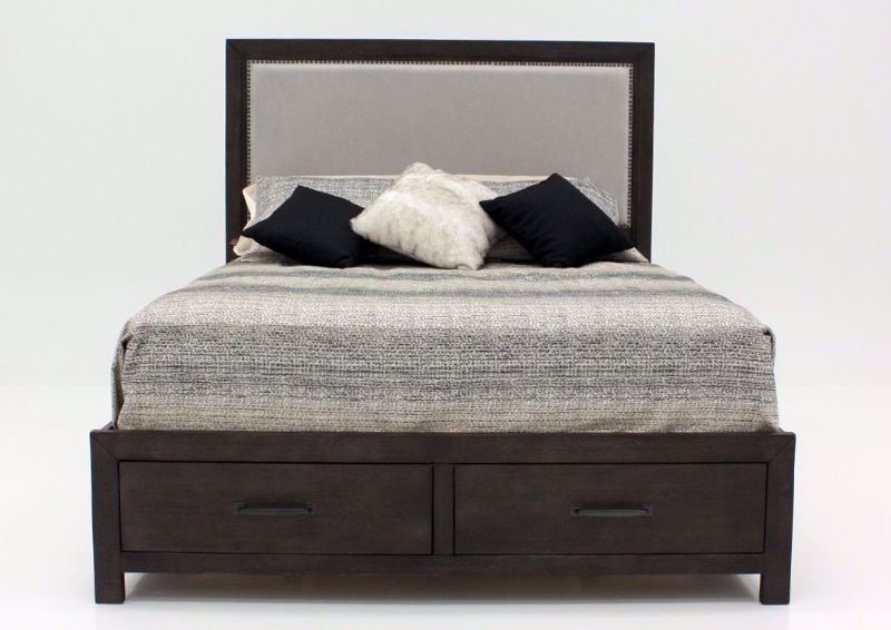 Chocolate Brown Shelby Queen Size Bed Facing Front | Home Furniture Plus Bedding