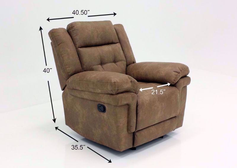Light Brown Anastasia Glider Recliner Dimensions | Home Furniture Plus Bedding