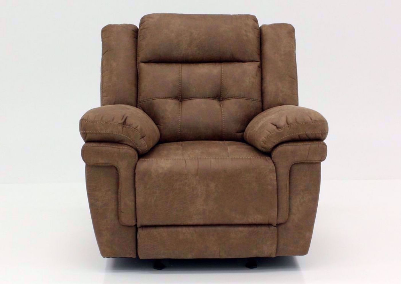 Light Brown Anastasia Glider Recliner, Front Facing | Home Furniture Plus Bedding