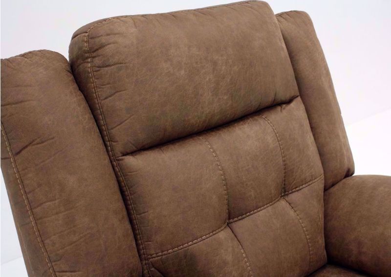 Light Brown Anastasia Glider Recliner Showing the Seat Back Detail | Home Furniture Plus Bedding
