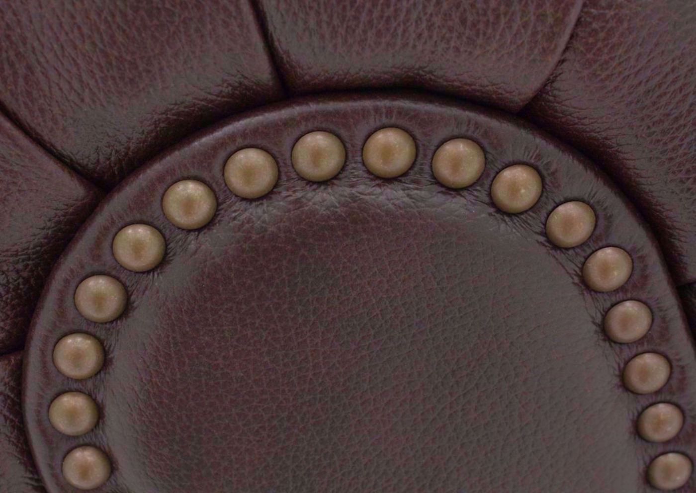 Walnut Brown Roleson Loveseat by Ashley Nail Head Trim Detail | Home Furniture Plus Bedding