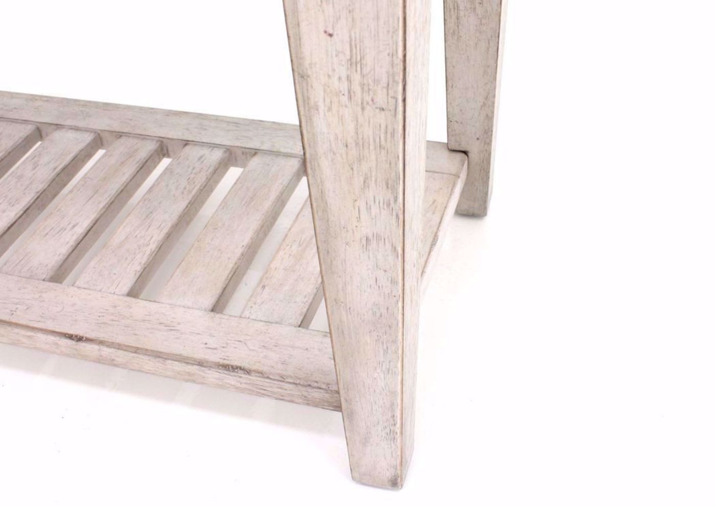 White and Brown Heartland Sofa Table Showing the Leg Detail | Home Furniture Plus Bedding