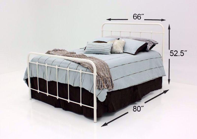 White Iron Style Jourdan Creek Full Bed Dimensions | Home Furniture Plus Bedding